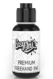 Easy.ink- Temporary Tattoo Ink. Natural & Long Lasting (Organic Jagua Fruit Gel/Ink). Black/Dark Blue Freehand Ink. Premium Quality. No Chemicals. No Alcohol. 1oz(28ml)