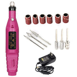 iMeshbean Professional Finger Toe Nail Care Electric Nail Drill Machine Manicure Pedicure Kit Electric Nail Art File Drill USA (Pink)