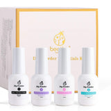 Beetles Clear Dip Powder Kit Base-Top Coat, Activator, and Brush Savor Dipping Powders Essentials Kit (Steps 1-4), 0.5oz/Bot Dipping-Powder Acrylic Nail Manicure Pedicure
