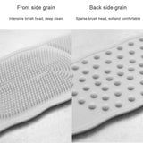 Shower Silicon Back Scrubber, Back Brusher, Silicone Bath Towel, Soft Body Washer Tools, Double Sided Pad with Handle, Exfoliating Texture Clean Back for Shower Gray