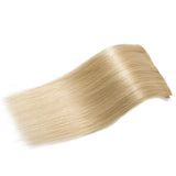 16 inch 90g Clip in Hair Extensions Human Hair 100% Double Drawn Human Hair Extensions 8 Pieces Thick To The End #613 Bleach Blonde