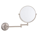 DOWRY 8-Inch Double-Sided Wall Mounted Makeup Mirror with 10x Magnification,Satin Nickel Finish 1306N(8in,10x)