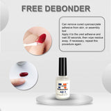 Acrylic False Nail Tips Kit, 600pcs Coffin Clear and Natural Half Fake Nail Tips with Storage Case,5 Nail Glues,1 Professional Nail Clipper,Nail File,Sponge Polishing,Nail Glue Remover