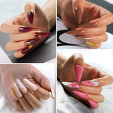 12PC Gel Nail Polish Set-Soak Off Gel Nail Polish Kit Manicure Pink Red and Gray Color Seires