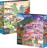 2-Pack of 1000-Piece Jigsaw Puzzles, for Adults, Families, and Kids Ages 8 and up