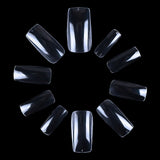 MAKARTT 500Pcs Squoval Nails Press on Nails French Nails Square Nails Full Cover Fake Nails Art Tips Acrylic Nail Tips 10 Sizes A-07