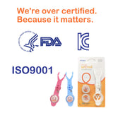 SSENSIL, Dental Floss with Holder for Plaque and Food Removal, Oral Care, Tooth Cleaner, 2 packs of Dental Floss, Pink