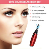Heated Eyelash Curler，Portable Electric Eyelash Curler，Mini USB Rechargeable Eyelash Curler for Eyelashes Curling Natural, Quick Heating Long Lasting, Safe ＆ Hassle-Free for Girls Women Gift