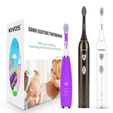 Family Toothbrush Sets, KIVOS USB Rechargeable Electric Toothbrush, Sonic Toothbrush with Portable Travel Case , Waterproof, 6 Hours Charge Minimum 30 Days Use, Dupont BristlesToothbrush Brush Heads