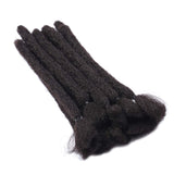 6” Dreadlock Extension Handmade Dread Synthetic Soft Fax Locs Crochet Twist Braiding Reggae Hair Hip-Pop Hair Box Braiding For Men(6Packs/30Strands,Dark Black）