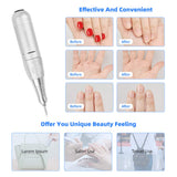 Portable Electric Nail Drill Machine Professional 35000 RPM Manicure Pedicure Polishing Nail File Drill Kit Set with Sanding Bands for Acrylic Gel Nails