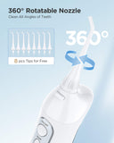 300ML Water Flosser, Fairywill Cordless Portable Dental Oral Irrigator, 3 Modes and 8 Jet Tips, IPX7 Waterproof, USB Charged for 3-Weeks Continuously Use, Dental Oral Irrigator for Travel, Home