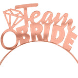 Bridal Party Rose Gold Tiara Headband - Team Bride Headband - Bachelorette Party, Bridal Shower Supplies - Team Bride - Rose Gold