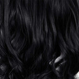 LELINTA 24" Curly Wavy 4 Pieces Set Thick Clip in on Synthetic Hair Extensions Hairpieces for Women Dark Black