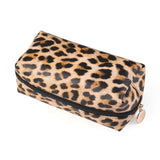 Joyful 2pcs Leopard Print Cosmetic Bag Travel Makeup Pouch Bag Toiletry Bags Makeup Clutch Organizer with Zipper