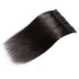 Benehair One Piece Clip In Hair Extensions Human Hair 22 inch Natural Off Black 3/4 Full Head with 5 Clips Long Straight Natural Soft Real Hair for Women 22