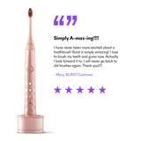 BURST Electric Toothbrush with Charcoal Sonic Toothbrush Head Gift Set, Special Edition Rose Gold