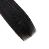 Runature Stick Tip Hair Extensions 22 Inches ITip Human Hair Off Black Hair Extensions 50g Kinky Straight Prebonded Hair Extensions Hot Fusion