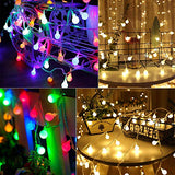 33 Feet 100 Led Globe Ball String Lights, USB Fairy String Lights Plug in, 8 Modes
