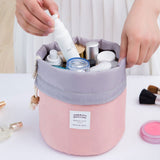 INVODA Travel Cosmetic Bags 2 Packs Waterproof Makeup Bags Multifunctional Bucket Toiletry Bag Barrel Cases Bathroom Storage Carry Cases Toiletry Bags Collapsible and Portable Cosmetic Cases