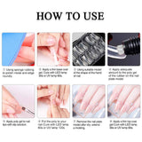 Poly Nail Gel Tools Quick Building Poly Builder UV Gel Tools Kit Finger Extension Tips Mold, DIY Poly Quick Gel Starter Set