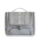 Advanced Grey Portable Travel Toiletry Bag For Men and Women,Large Makeup Bag,Hanging Toiletries Organizer Kit,Water-resistant Bathroom Shower Bag,Cosmetic Bag