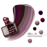 Gellen Gel Nail Polish Kit 6 Colors With Base Coat Top Coat - Understated Elegance Series Popular Dark Nude Grays Nail Art Colors Home Gel Manicure Set