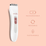 Andis 24630 Women's Lithium-ion Electric Personal Trimmer -Cordless Lightweight 6-piece Home Kit, White