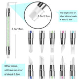 Nail Art Tools Acrylic Nail Brush 15 Pcs Rhinestone Picker Wax Pencil Tips Dotting Pens Nail Liner Brushes (Acrylic Nail Art Tools)