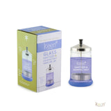 Keen Essentials Manicure Supplies Glass Jar for Styling Salon Barber Shop or Styling Station 21 OZ