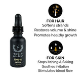 ZEUS Executive Beard Care Kit - Grooming Tools and Beard Care Set for Men! (Scent: Vanilla Rum)