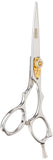 ShearsDirect Japanese 440 Stainless Steel Shear with Convex Blade and Off Set Butterfly Handle Design, 3.5 Ounce