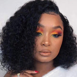 Yaster Hair 100% natural human hair in Brazil black curly wig BOB wig 150% density suitable for black women thick hair adjustable mesh cap size