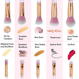 Marble Pattern Makeup Brushes Professional 10 Pieces Pattern Makeup Brush Set Foundation Blush Powder Eye Shadow Blending Brushes Cosmetic Brush Kit by C.RAVE