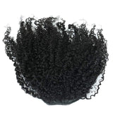 Easen Hair Brazilian Virgin Human Hair Ponytail 3B 3C Kinky Curly Ponytails Natural Black Color Ponytail Hairpieces Hair Tails Drawstring Ponytail Extensions For Black (18inch)