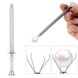 Tattoo Bead Ball Grabber Body Piercing Tool with 4 Claw Tattoo Accessory, Stainless Steel Pearl Grasp Holder