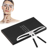 Eyebrow Ruler, Permanent Tattoo Eyebrow Measure Balance Extension Three-point positioning design Ruler Shape Stencil Stainless Steel Makeup Tool (Standard Eyebrow)