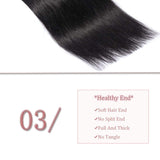 100% Unprocessed Brazilian Virgin Hair Extensions Human Hair Bundles Straight Human Hair Weft Weave Grade 7A Natural Hair #1B Natural Black 24'' 100g