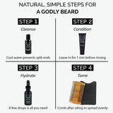 ZEUS Essential Beard Oil Kit - Best Starter Set for Softer Hair and Itch Free Skin (VERBENA LIME)