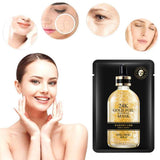 24K Gold Foil Hyaluronic Face Patches, Gold Foil Essence Face Patch, Hyaluronic Acid Facial Patch, Anti-Aging Sheet Patch, Moisturizing Hydrating Depth Replenishment Skin Care (10 Pack/Box)