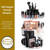 SUNFICON Rotating Makeup Organizer Cosmetic Holder 360 Degree and Rotating Storage Tray Lazy Susan Turntable Organizer Container Holder