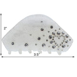 3.5 Inch Jaw Clip Hair Claw With Diamonds and Heart Motif -White