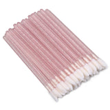 300PCS Glitter Crystal Lip Brush, Disposable Lip Brushes Lip Gloss Applicators Lipstick Gloss Wands Applicator Perfect Makeup Tool Kits (Pink)