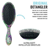 Wet Brush Hair Brush Poly Tip Forest Florals Original Detangler with Ultra Soft Bristlesfor Women, Men and Kids, Gentle Detangle for Wet or Dry Hair- Mint Poppies