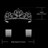 JEHEHUBO Women Birthday Queen Tiaras Crowns Birthday Princess Girls Tiara Crown Black Cotume Cosplay Pageant Prom Queen Crown Tiaras