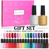 Lavender Violets Nail Art Gel Nail Manicure Bundle Set of LED UV Nail Lamp Light + Gel Polish Plain Pack with Base n Top Coat