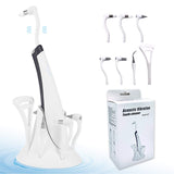 【2021 NEW version】7 Heads x 5-Modes HIGH-frequency Power Dental Flosser, Tooth Tartar Scraper, Dental Stains Remover, Tooth Cleaning tool, Battery operated Portable for Travel & Home, Fipponi/WHT