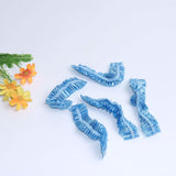 MultiBey Shower Cap Disposable, 100 PCS Elastic PE Plastic Waterproof Hair Bath Caps for Women Home Use (Blue)