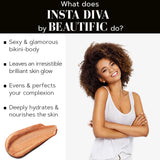 Natural Shimmer Lotion | INSTA DIVA | Softening & Hydrating Bronzing Body Lotion for Women | Moisturizer for Skin Care | Glow & Shimmering Effect with Argan, Mango, Coconut Oil & Vitamin E, 5 FL Oz
