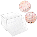 Maxmartt 120 Grids Nail Decoration Sequence Organize Box Transparent Empty Nail Art Storage Box